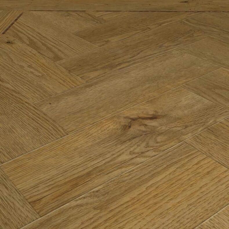 View of Fumed English Oak - Parquet luxury vinyl tile by Harvey Maria