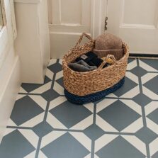 View of Dovetail Lavastone luxury vinyl tile by Harvey Maria