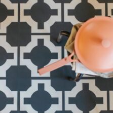 View of Parquet Chalkboard luxury vinyl tile by Harvey Maria