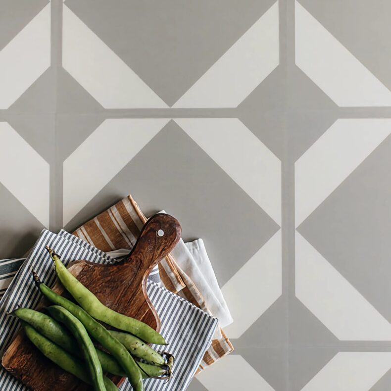 View of Dovetail Flax luxury vinyl tile by Harvey Maria