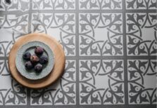 View of Northmore Soapstone luxury vinyl tile by Harvey Maria