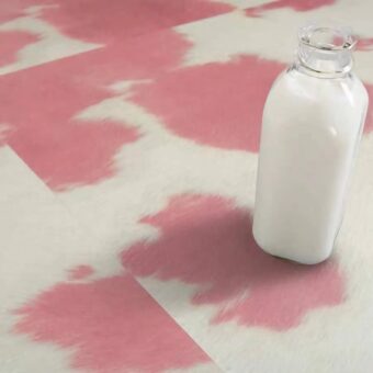 View of Cow Hide - Pink luxury vinyl tile by Harvey Maria
