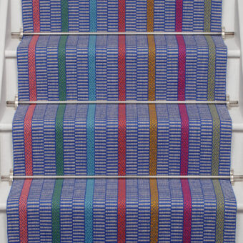 Kahlo Majorelle stair runner by Roger Oates