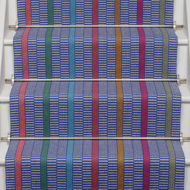 Kahlo Majorelle stair runner by Roger Oates