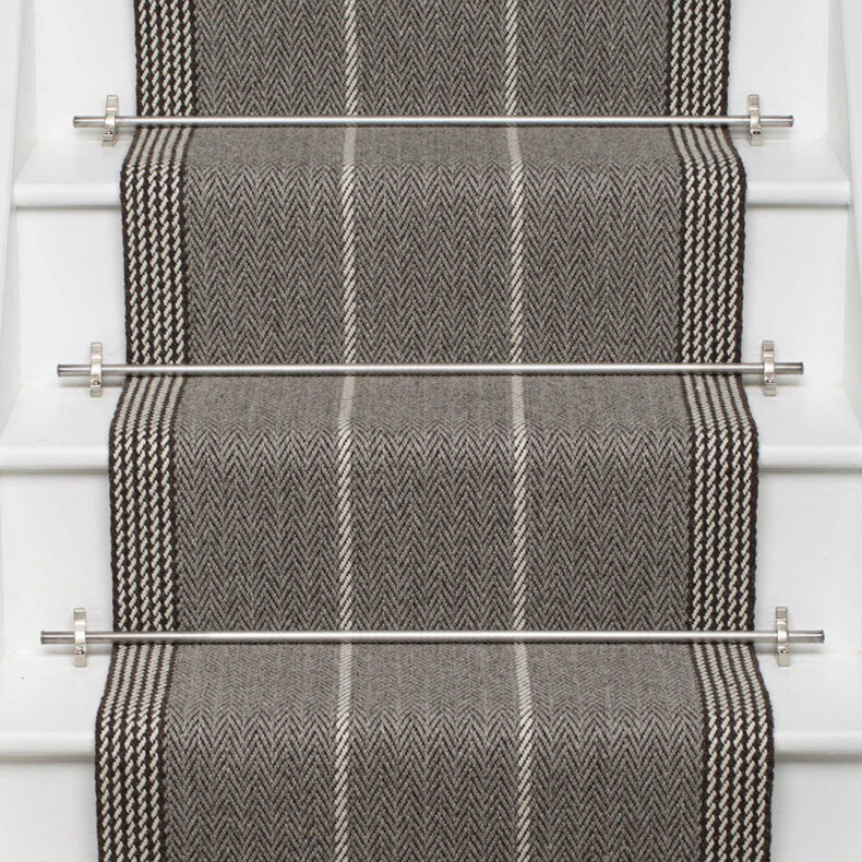 Swanson Light Grey stair runner by Roger Oates