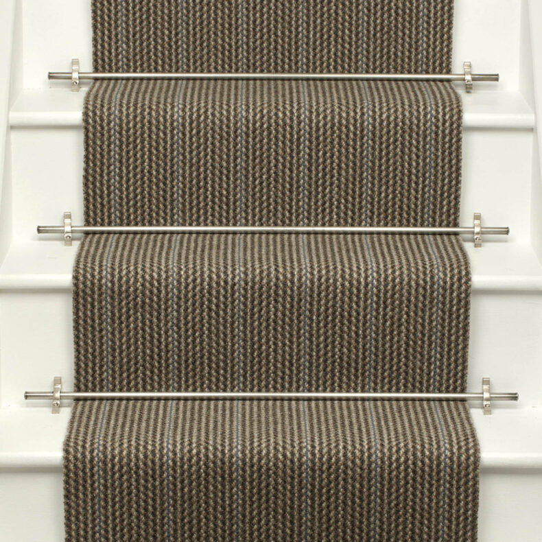 Broadcloth Indigo stair runner by Roger Oates