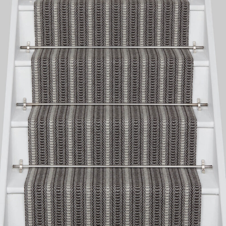 Malton Light Grey stair runner by Roger Oates