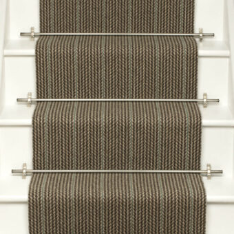 Broadcloth Teal stair runner by Roger Oates