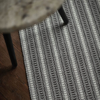 Malton Light Grey stair runner by Roger Oates