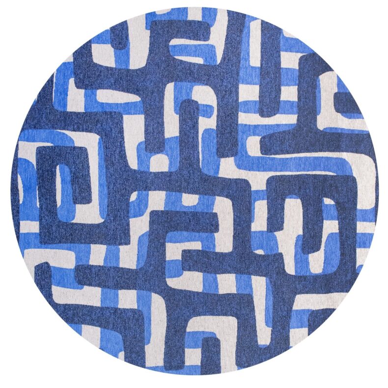 Craft Collection Kuba Ultramarine 9336 rug by Louis De Poortere