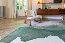 Meditation Collection Lagoon Palm Green 9331 rug by Louis De Poortere