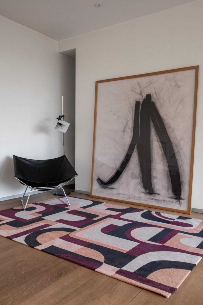 Module Collection Nuance Pink Rohe 9209 rug by Louis De Poortere