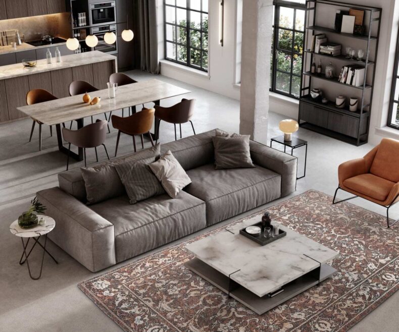 Anato Dark Beige rug by Agnella