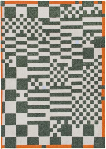 Craft Collection Chess Deep Green 9339 rug by Louis De Poortere