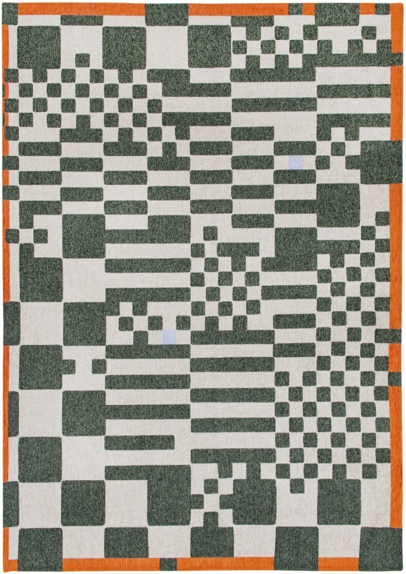 Craft Collection Chess Deep Green 9339 rug by Louis De Poortere