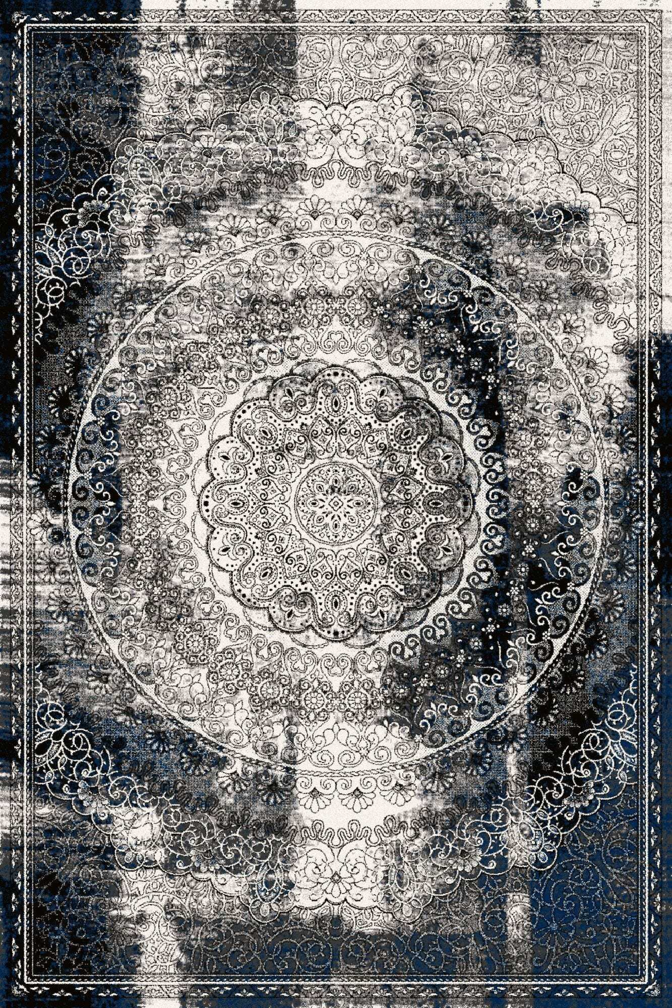 Currus Black rug by Agnella