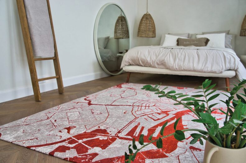 Cities Collection Amsterdam Orange Cut 9323 rug by Louis De Poortere