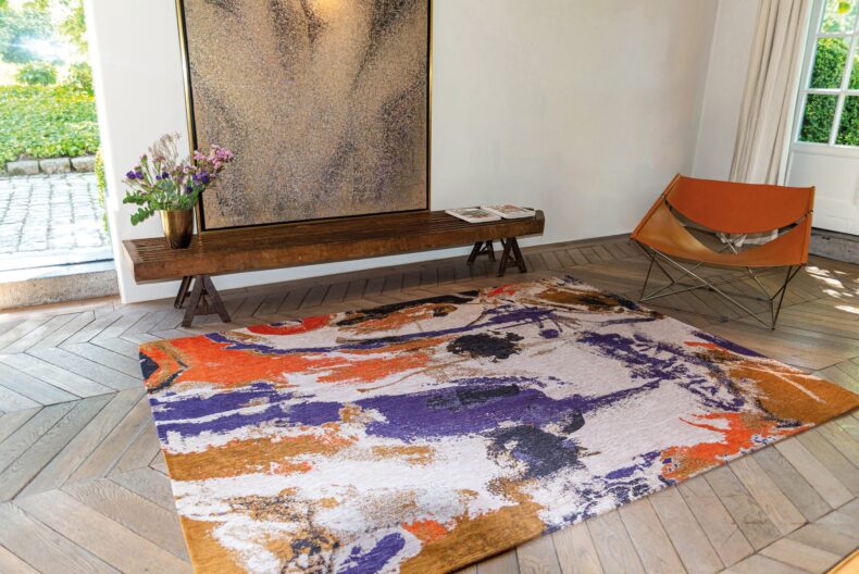 Gallery Collection Fresque Purple Game 9342 rug by Louis De Poortere