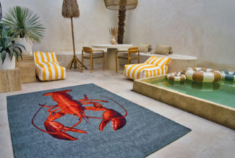 Pop Collection Steam Red 9389 rug by Louis De Poortere