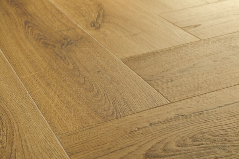 View of Botanic Smoked Oak AVHBU40363 luxury vinyl tile by Quick-Step Livyn