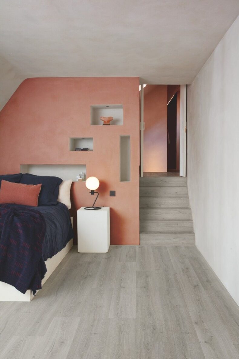 View of Botanic Grey AVMPU40237 luxury vinyl tile by Quick-Step Livyn