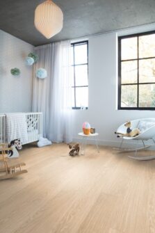 View of Pure Oak Blush AVMPU40097 luxury vinyl tile by Quick-Step Livyn