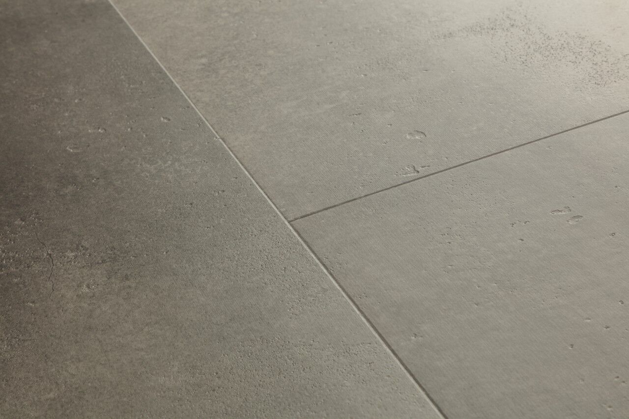 View of Cloudy Concrete AVMTU40273 luxury vinyl tile by Quick-Step Livyn