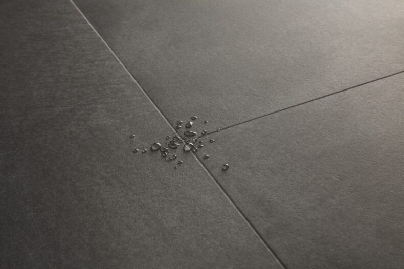 View of Soft Graphite AVMTU40326 luxury vinyl tile by Quick-Step Livyn