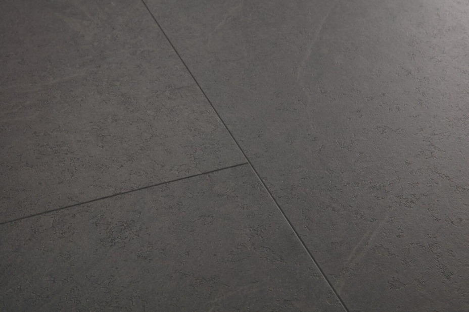 View of Black Slate AVSTU40035 luxury vinyl tile by Quick-Step Livyn