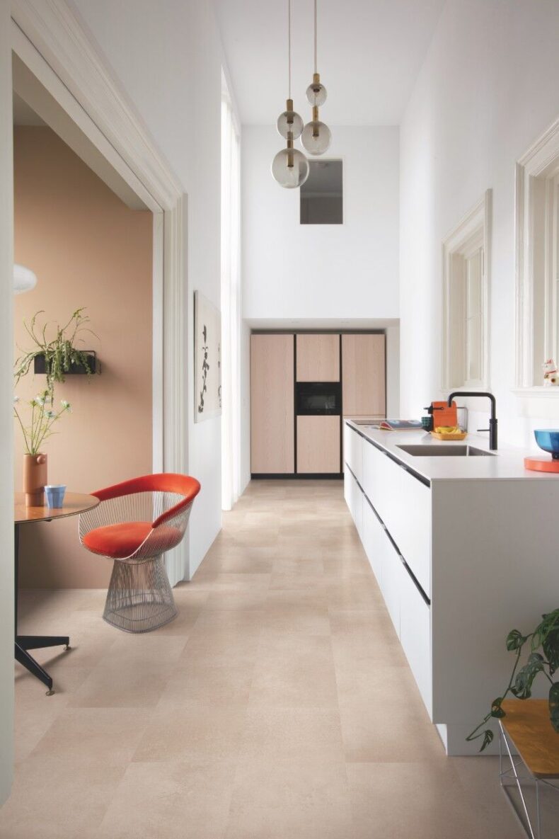 View of Coral Rock AVSTT40232 luxury vinyl tile by Quick-Step Livyn