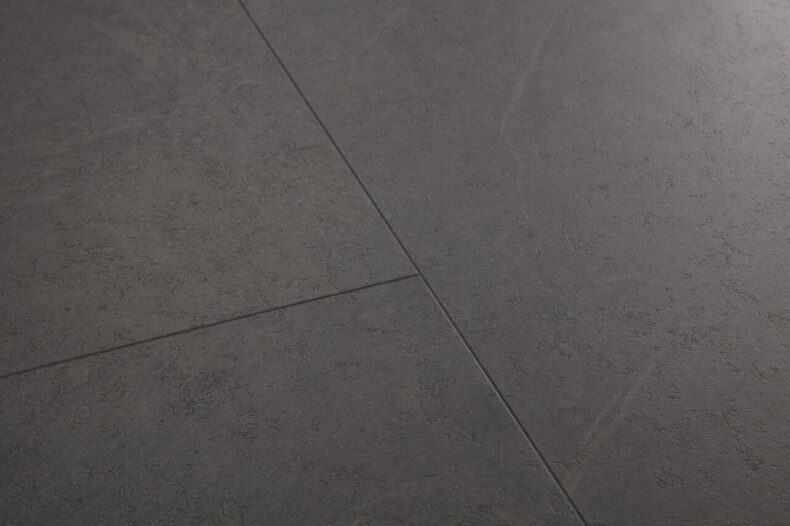 View of Black Slate AVSTT40035 luxury vinyl tile by Quick-Step Livyn