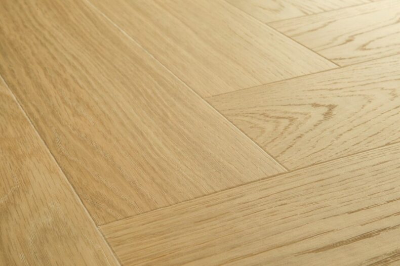 View of Pure Oak Honey AVHBU40360 luxury vinyl tile by Quick-Step Livyn