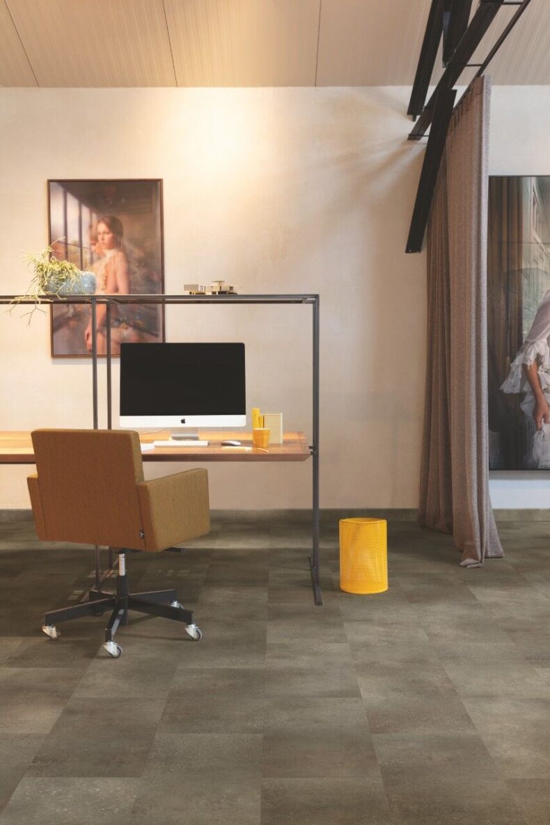 View of Oxidized Rock AVSTU40235 luxury vinyl tile by Quick-Step Livyn