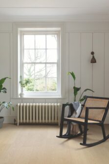 View of Buttermilk Oak AVSPT40277 luxury vinyl tile by Quick-Step Livyn