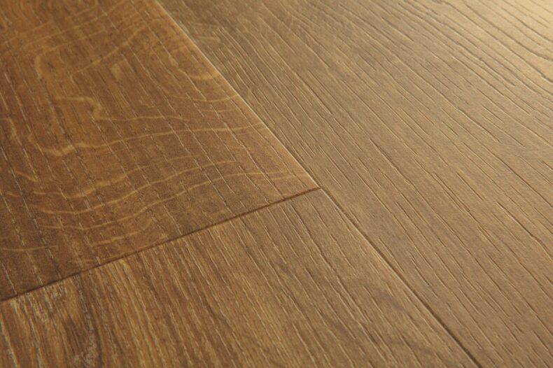 View of Autumn Oak Brown AVMPU40090 luxury vinyl tile by Quick-Step Livyn