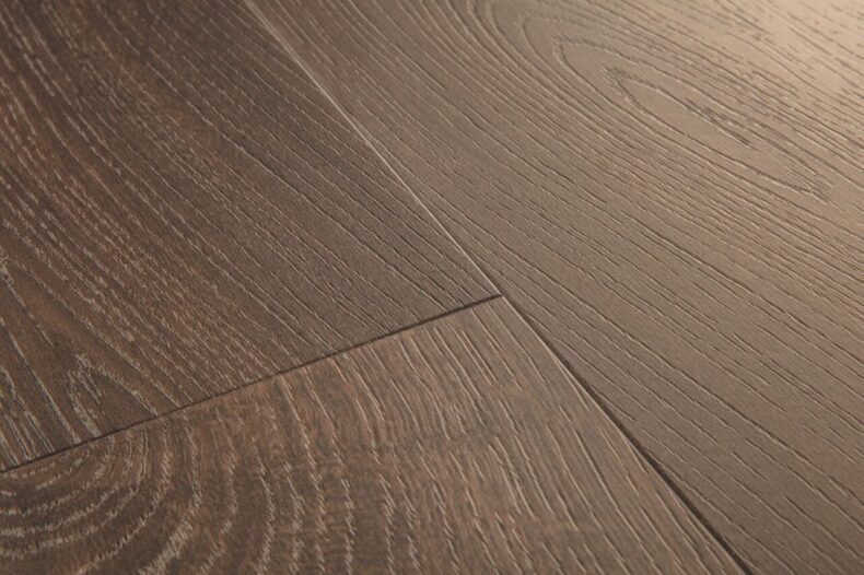 View of Autumn Oak Chocolate AVMPU40199 luxury vinyl tile by Quick-Step Livyn