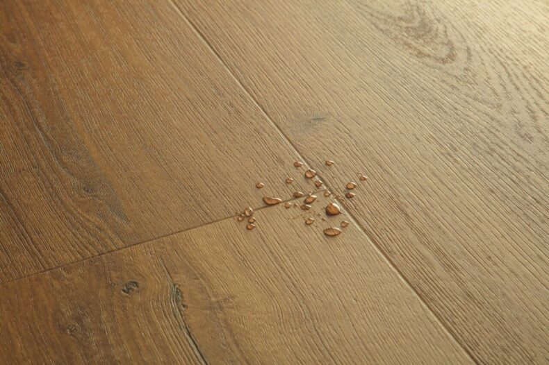 View of Botanic Caramel Oak AVMPU40315 luxury vinyl tile by Quick-Step Livyn