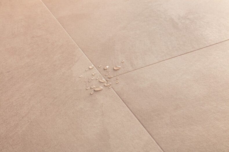 View of Soft Blush AVMTU40333 luxury vinyl tile by Quick-Step Livyn