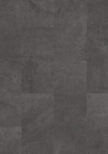 View of Black Slate AVSTU40035 luxury vinyl tile by Quick-Step Livyn