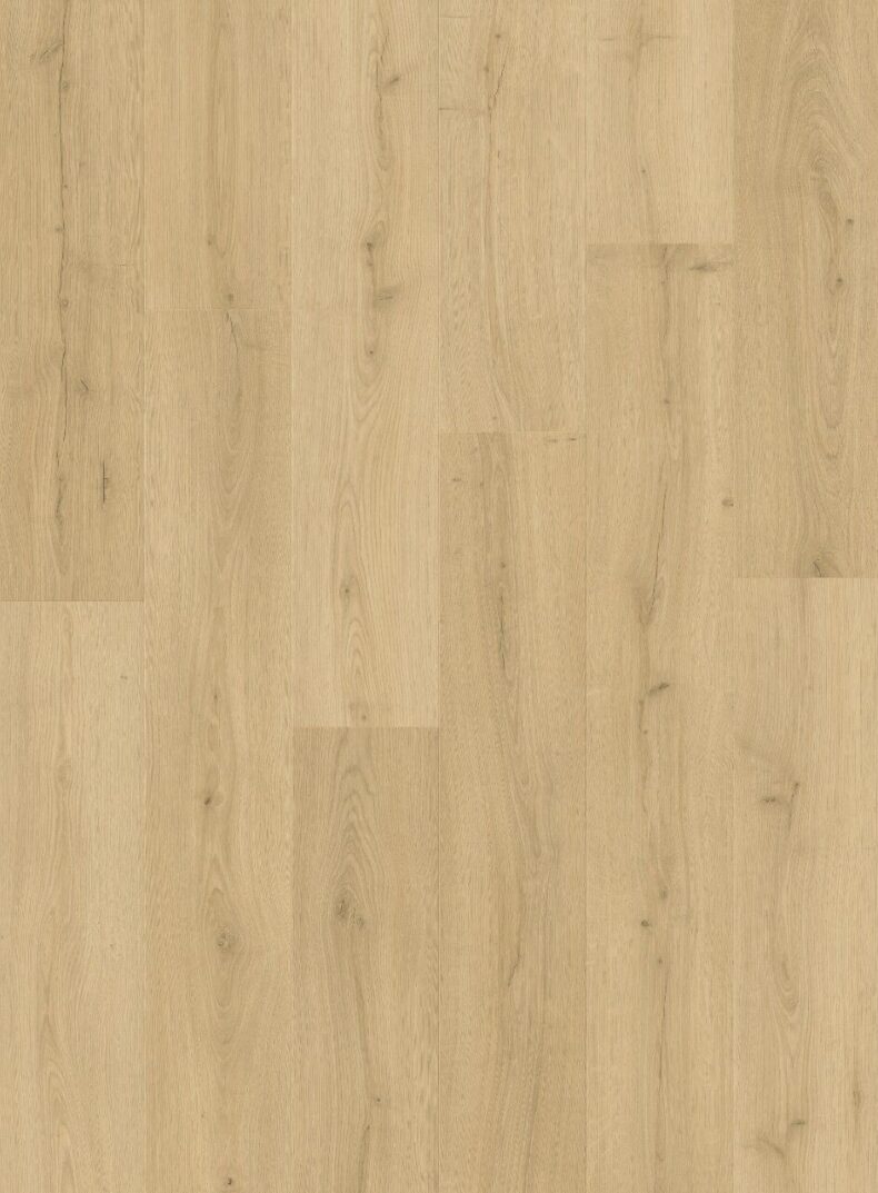 View of Brushed Oak Beige AVMPU40319 luxury vinyl tile by Quick-Step Livyn