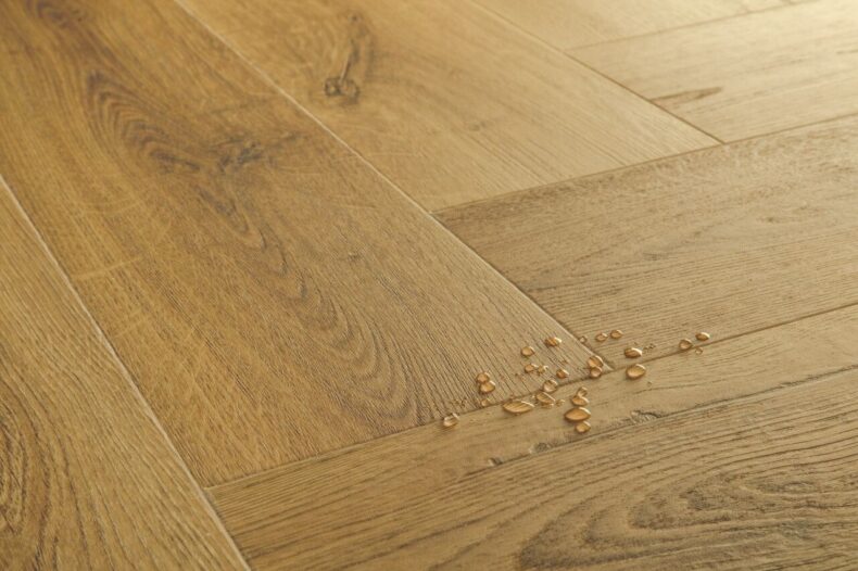 View of Botanic Smoked Oak AVHBU40363 luxury vinyl tile by Quick-Step Livyn