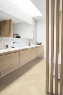 View of Pure Oak Polar AVHBU40361 luxury vinyl tile by Quick-Step Livyn