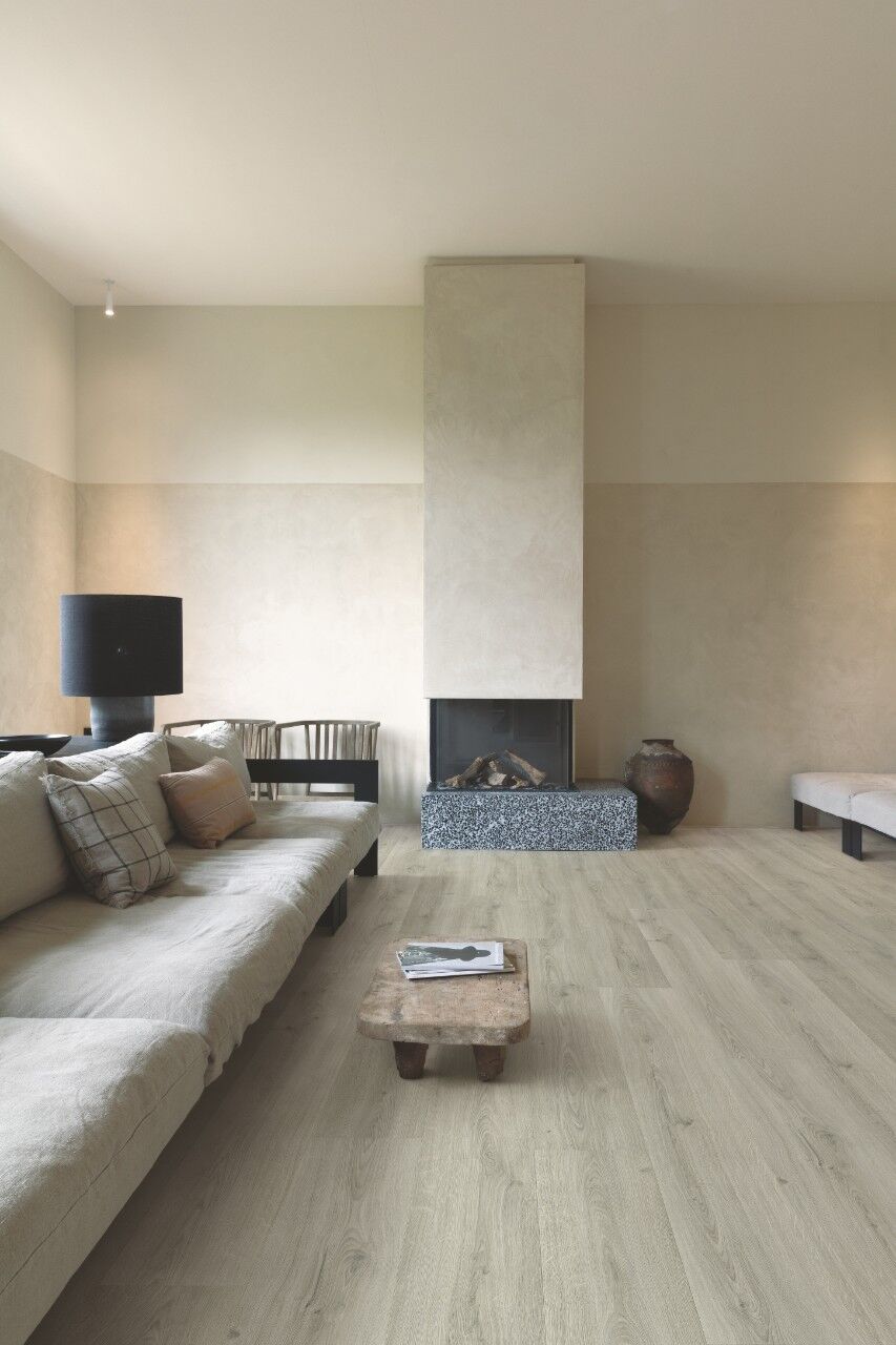 View of Botanic Grey AVMPU40237 luxury vinyl tile by Quick-Step Livyn