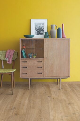 View of Cotton Oak Natural AVMPU40104 luxury vinyl tile by Quick-Step Livyn