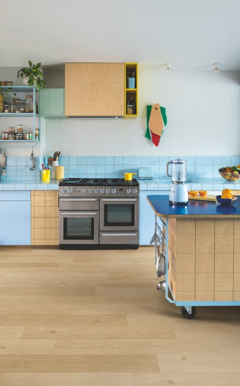 View of Coast Oak Beige AVSPU40321 luxury vinyl tile by Quick-Step Livyn
