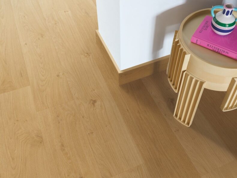 View of Coast Oak Honey AVSPT40320 luxury vinyl tile by Quick-Step Livyn