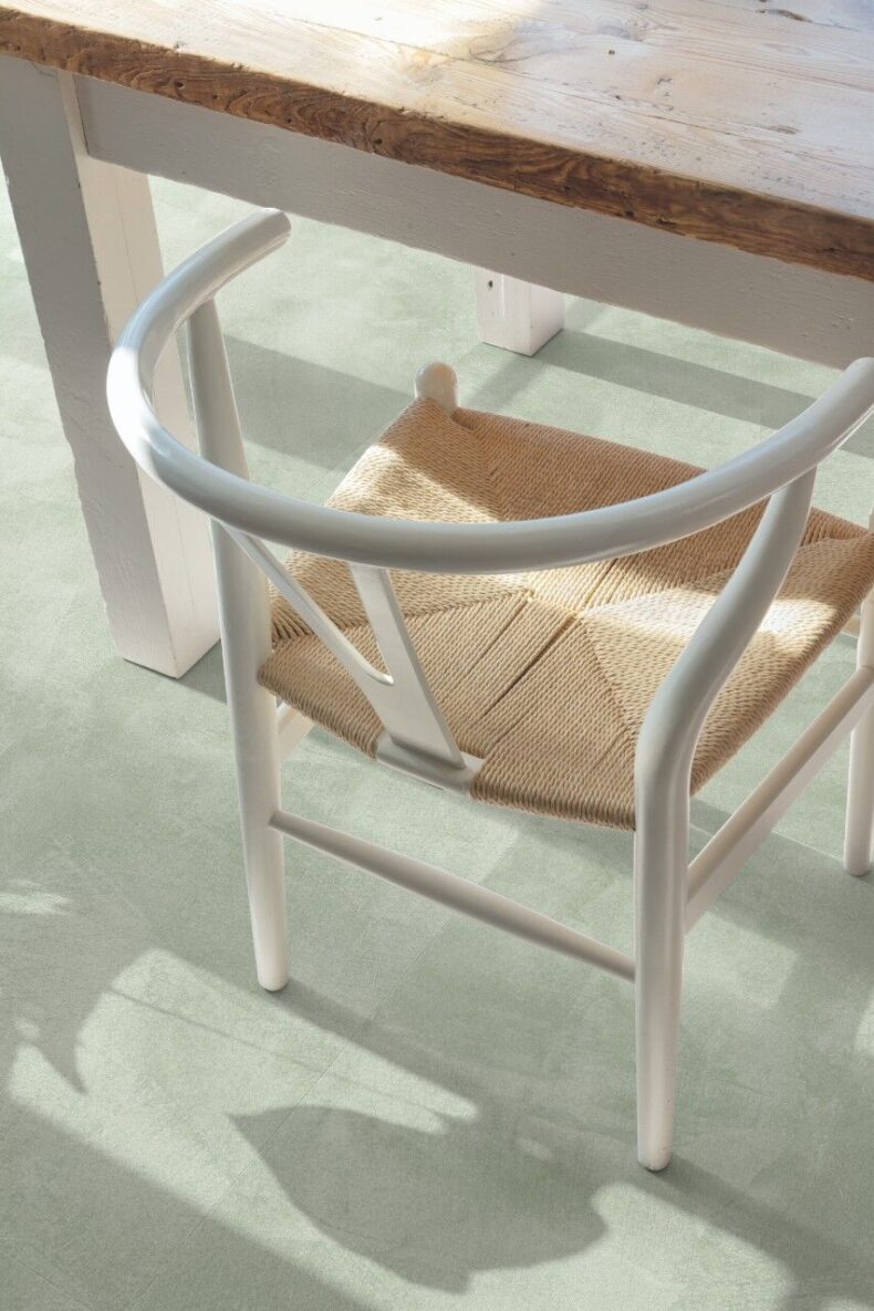 View of Soft Sage AVMTU40334 luxury vinyl tile by Quick-Step Livyn