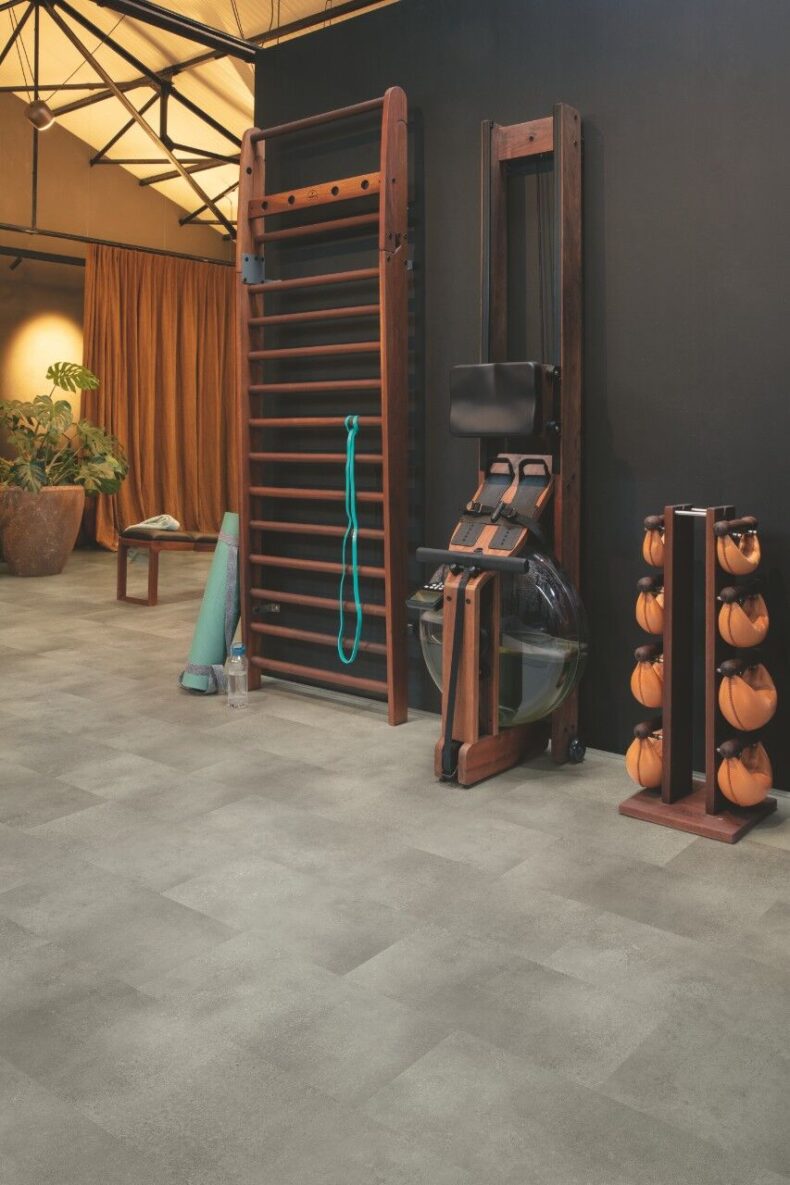 View of Concrete Rock AVSTT40234 luxury vinyl tile by Quick-Step Livyn