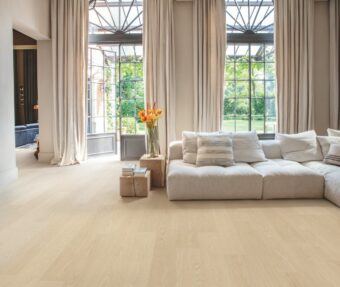 View of Buttermilk Oak AVSPT40277 luxury vinyl tile by Quick-Step Livyn