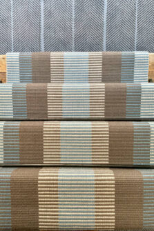 Stripe Capri Atlantic Blue stair runner by Hartley